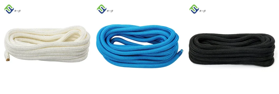 Corde en nylon double tressée de couleur multiples 1/4 " - 1" Corde d'amarrage de bateau Corde de voile de yacht 2