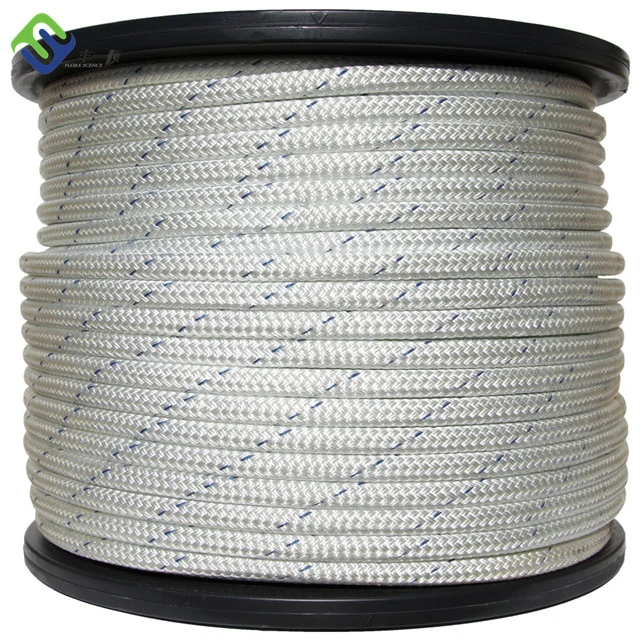 Corde en nylon double tressée de couleur multiples 1/4 " - 1" Corde d'amarrage de bateau Corde de voile de yacht 6