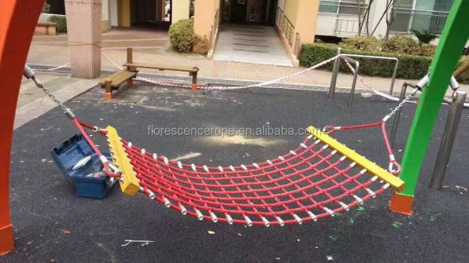 Corde de terrain de jeux en PET ou en PP à 6 brins de 16 mm, combinée à l'extérieur, destinée à l'escalade 7