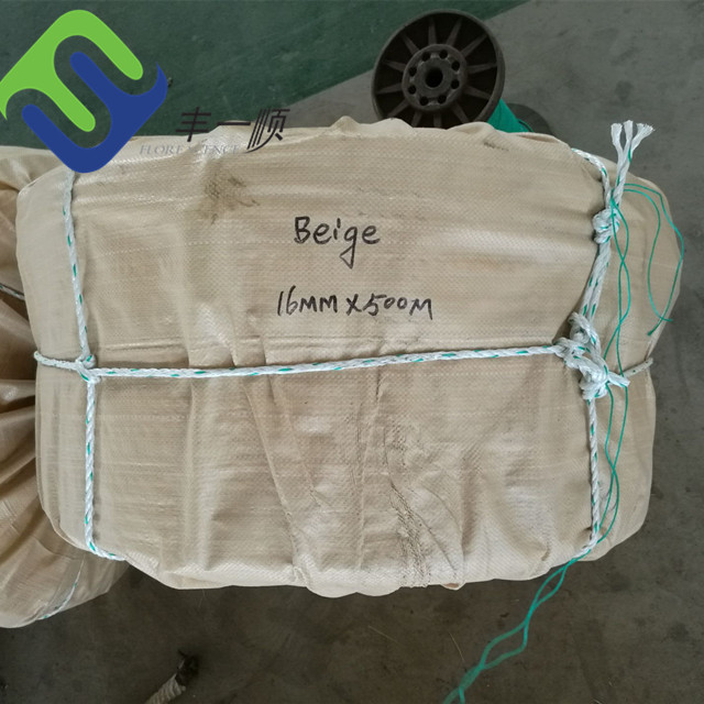 Corde de terrain de jeux en PET ou en PP à 6 brins de 16 mm, combinée à l'extérieur, destinée à l'escalade 15