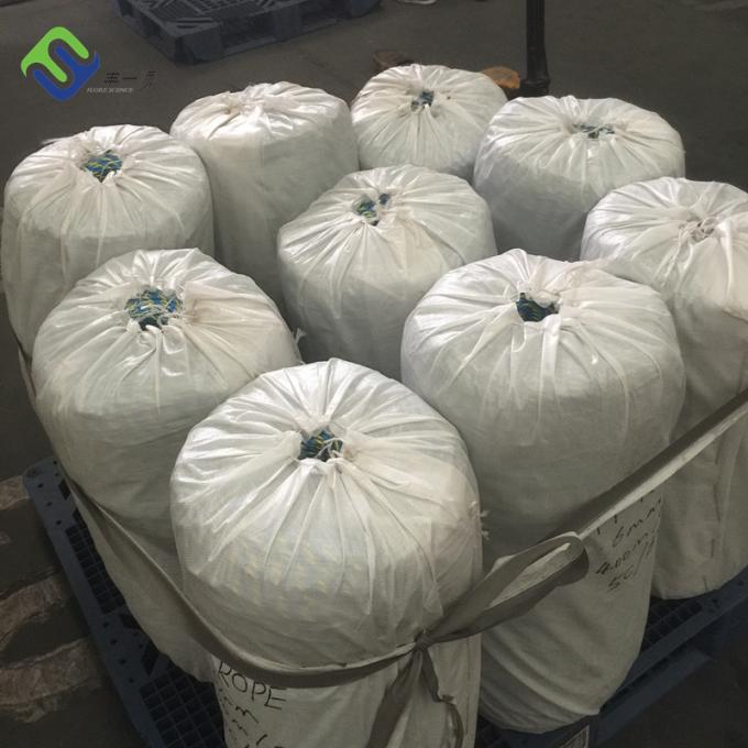 Corde de polypropylène à 8 brins blanche haute résistance Corde d'amarrage en PP 6