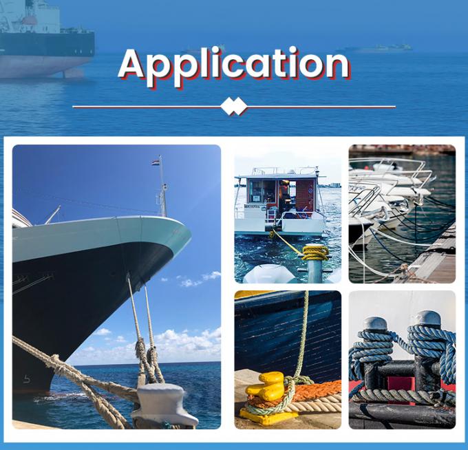 Corde d'amarrage en polypropylène de PP de haute résistance blanche à 8 brins de 64 mm pour corde marine 12