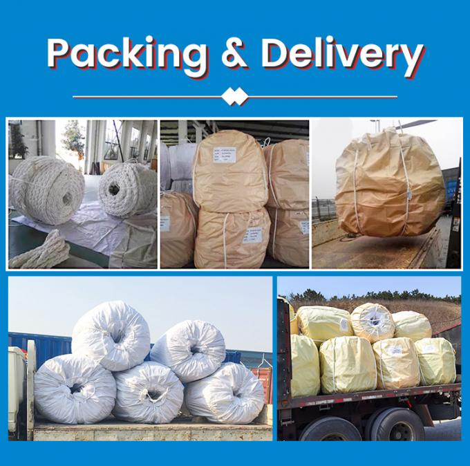 Corde d'amarrage en polypropylène de PP de haute résistance blanche à 8 brins de 64 mm pour corde marine 14