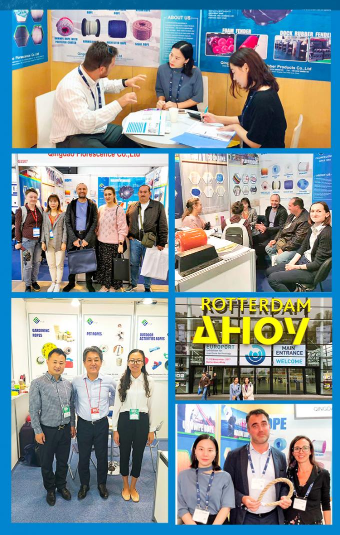 Corde d'amarrage en polypropylène de PP de haute résistance blanche à 8 brins de 64 mm pour corde marine 16