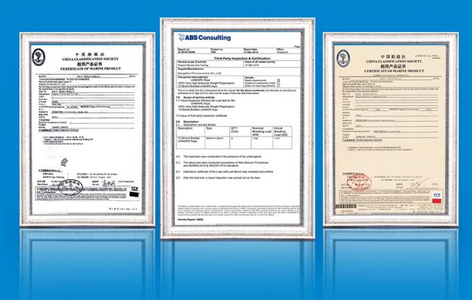 Corde d'amarrage en polypropylène de PP de haute résistance blanche à 8 brins de 64 mm pour corde marine 17