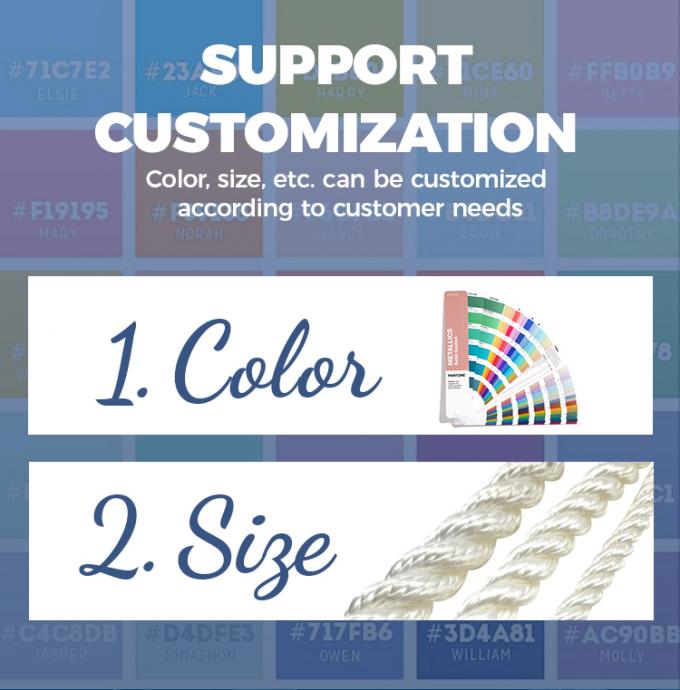 8 brins de polyester mixte en PP queues d'amarrage marines corde 64 mm 72 mm 80 mm avec une longueur de 11 m 7