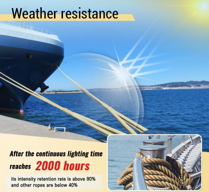 Corde en fibre synthétique UHMWPE tressée à 12 brins de haute résistance de 48 mm de diamètre pour le remorquage de navires de mer 1