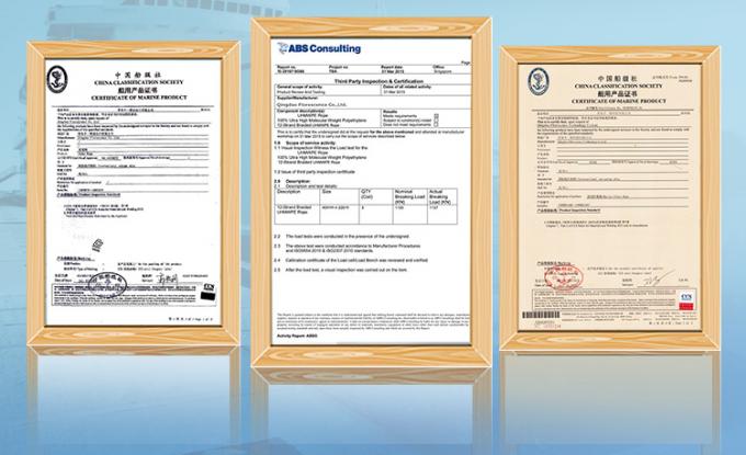 Corde en fibre synthétique UHMWPE tressée à 12 brins de haute résistance de 48 mm de diamètre pour le remorquage de navires de mer 10