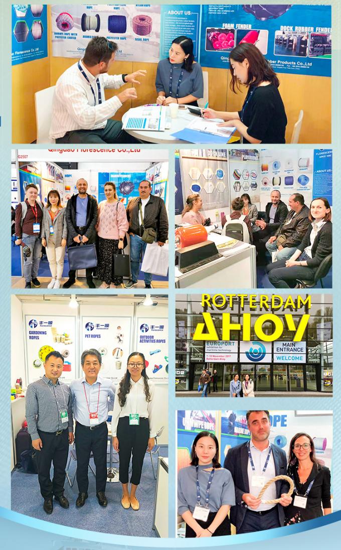 Corde en fibre synthétique UHMWPE tressée à 12 brins de haute résistance de 48 mm de diamètre pour le remorquage de navires de mer 9