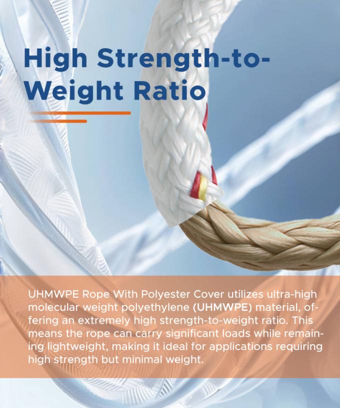 Veste en polyester double tressée haute résistance avec corde de remorquage marine Uhmwpe 1