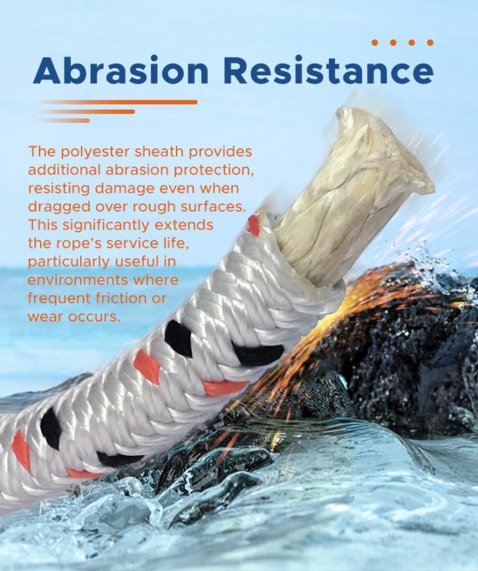 Veste en polyester double tressée haute résistance avec corde de remorquage marine Uhmwpe 2