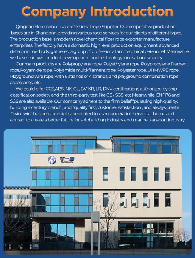 Veste en polyester double tressée haute résistance avec corde de remorquage marine Uhmwpe 7