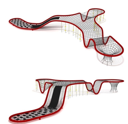 Terrain de jeu extérieur de câble métallique de combinaison montant anti UV net