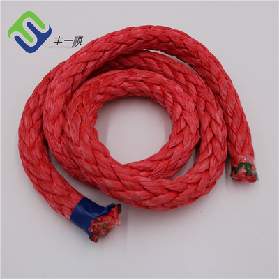 Corde de remorquage UHMWPE de haute résistance de 12 brins pour l'amarrage et le treuil marins