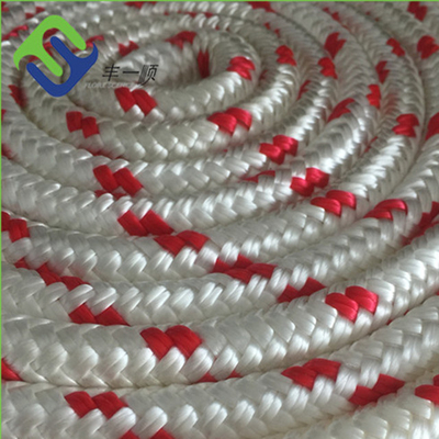 Couleurs multiples 1/4 " - 1" Double tressé la corde de nylon Corde de voile Corde d'amarrage de bateau