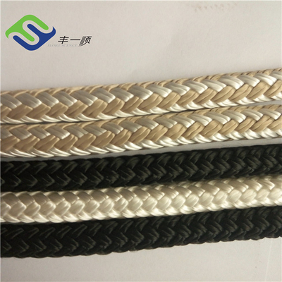Couleurs multiples 1/4 " - 1" Double tressé la corde de nylon Corde de voile Corde d'amarrage de bateau