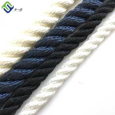 Rope d'amarrage de navires en nylon de 4 mm à 60 mm à 3 brins de couleur multiple