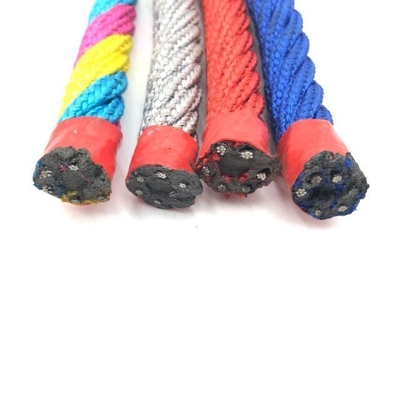 Corde de terrain de jeux en PET ou en PP à 6 brins de 16 mm, combinée à l'extérieur, destinée à l'escalade
