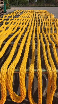 Couleur rouge 24mmx220m 12 fils UHMWPE HMPE corde d'amarrage en splice pour navires
