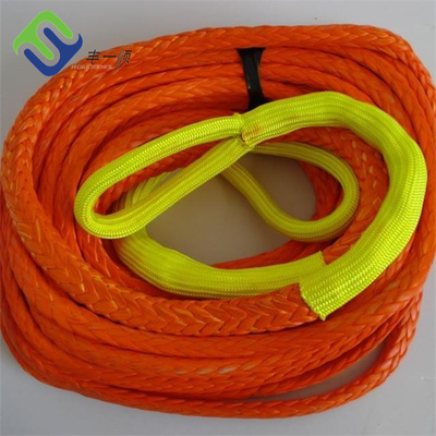 Résistance à la traction élevée 12 brins simples tressés UHMWPE cordes 30 mm corde d'amarrage