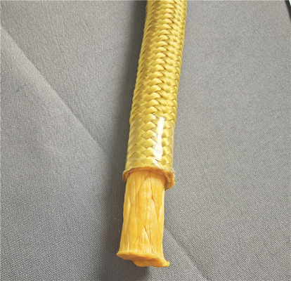 Couleur jaune Double tressé 10mmx200m UHMWPE corde avec couverture en polyester