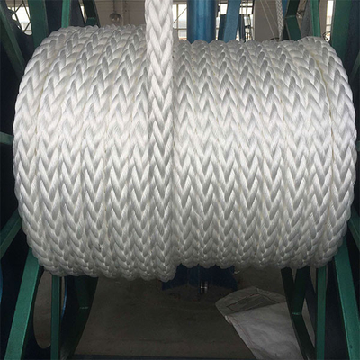Corde en fibre de nylon blanche 8 brins corde de nylon 50 mm corde de hausseur pour navire
