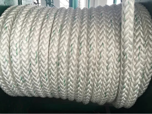 Corde en fibre de nylon blanche 8 brins corde de nylon 50 mm corde de hausseur pour navire