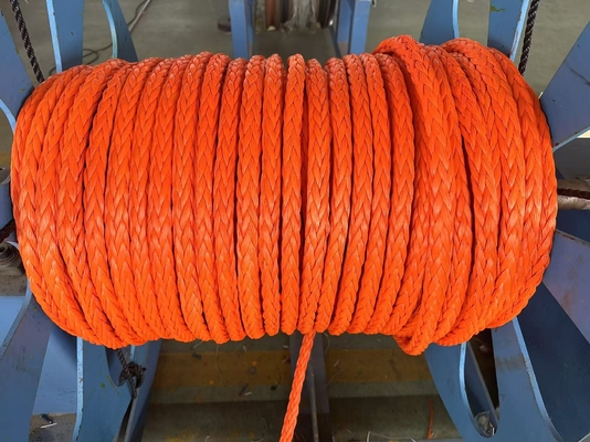 100% de corde Uhmwpe 12 mm 12 brins tressés haute résistance câble à remorquer
