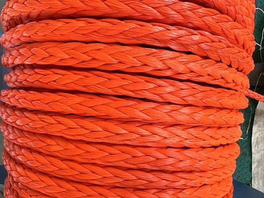100% de corde Uhmwpe 12 mm 12 brins tressés haute résistance câble à remorquer