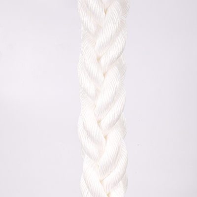 Corde d'amarrage en polyester à 12 brins de couleur blanche