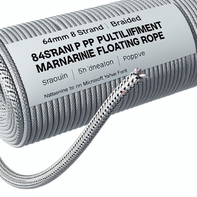 8 fils de corde d'amarrage marine en PP de 30 mm à 120 mm en polypropylène flottant