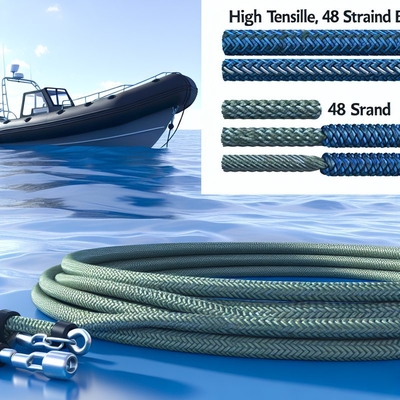 8 fils de corde d'amarrage marine en PP de 30 mm à 120 mm en polypropylène flottant