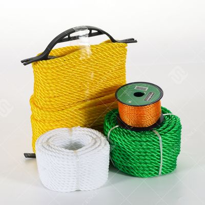 Corde de pêche en PE à 3 brins de 8 mm, résistante à l'eau salée à haute résistance, pour la pêche marine et l'aquaculture