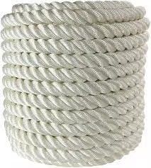 12mm White 3-Strand Polyester Rope for Marine Manual Anchor Winch