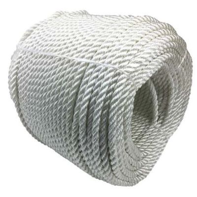 6 mm-20 mm de nylon blanc 3 fils de corde 220 mètres de bobine Corde marine avec certificats de classe