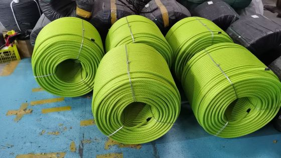 Corde combinée de jeu extérieure tressée à 6 brins de 500 m pour filet d'escalade