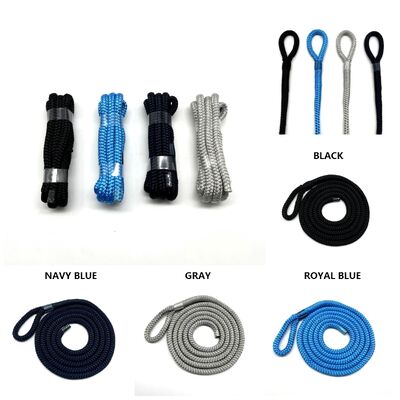 Couleur bleue 16 fils double tressé nylon ligne d'amarrage de quai et la ligne d'ancrage de la corde 6mm-60mm vente à chaud