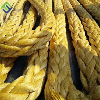 La corde de flottement d'Uhmwpe de brin de l'amarrage 12 de HMPE a tressé la marine 28mm - 96mm