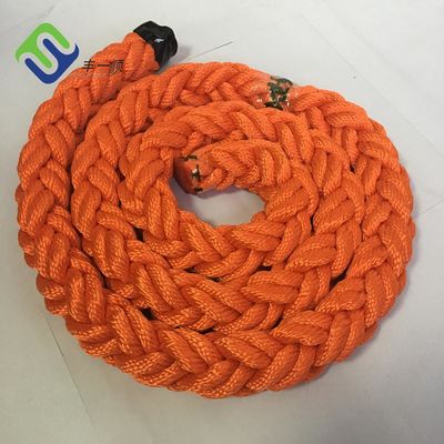 Corde d'amarrage en polyester tressée à brides de qualité marine 8 pour des applications à haute résistance et à faible étirement