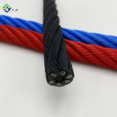 6 terrain de jeu extérieur de polyester du brin 16mm de corde tressée de combinaison