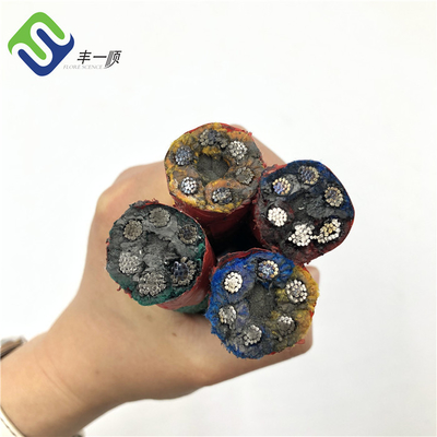 Corde colorée de combinaison de terrain de jeu du polyester 16mm pour le filet s'élevant