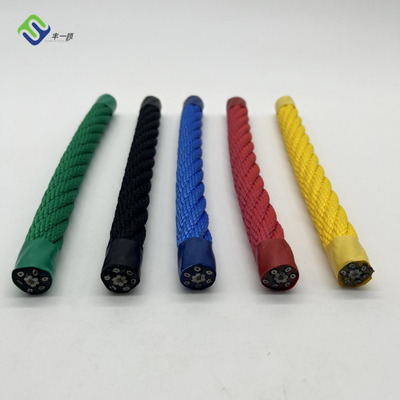 Corde colorée de combinaison de terrain de jeu du polyester 16mm pour le filet s'élevant