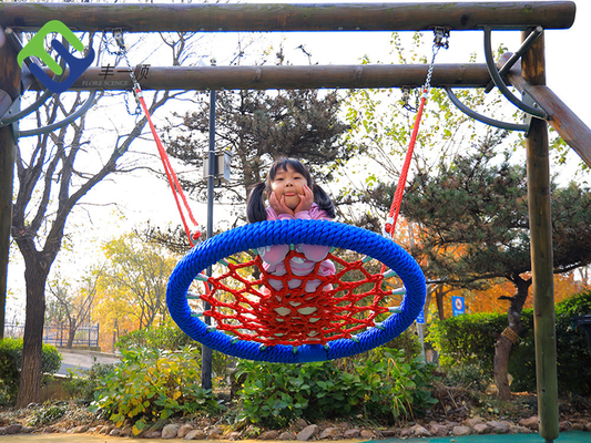 Le nid rond de terrain de jeu d'enfants balancent Seat 100cm noir avec le cordage d'armement