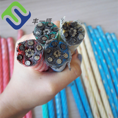 Corde de terrain de jeu du fil 16mm du noyau 6 de fil d'acier de câble métallique de combinaison de monofilament de pp