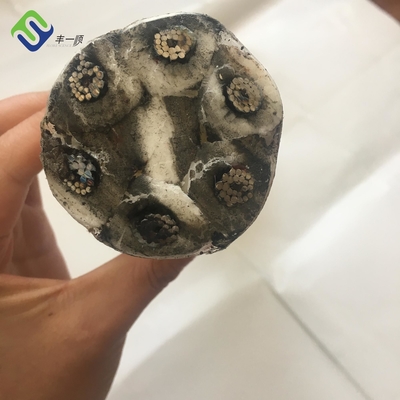 La fibre en mer de la corde 22mm pp de filet de pêche a enduit le câble métallique en acier galvanisé de noyau