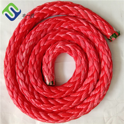 Corde d'Uhmwpe de brin de l'amarrage 12 de bateau 28mm - 96mm pré étirés