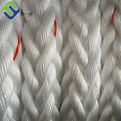 Corde de amarrage en nylon blanche 36mm de 8 brins de haute résistance pour la marine
