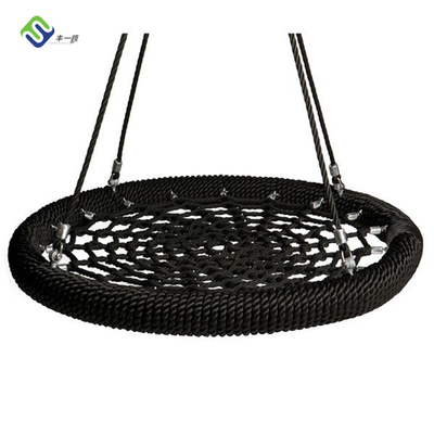 Putréfaction nette de l'oscillation 100cm de terrain de jeu noir de jardin résistante pour des enfants