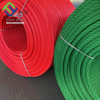 6 câble métallique en acier de terrain de jeu de combinaison de polyester de noyau du fil 16mm