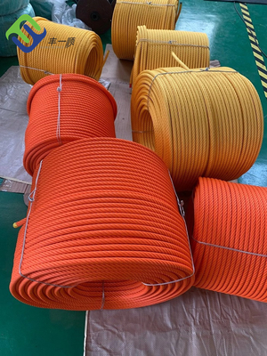 Corde renforcée en acier résistante d'abrasion de corde de combinaison de polyester de 6*8 FC